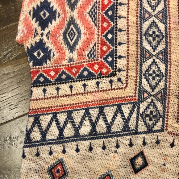 Ginger G Boho Tribal Print Lightweight Sweater LG - Picture 5 of 7